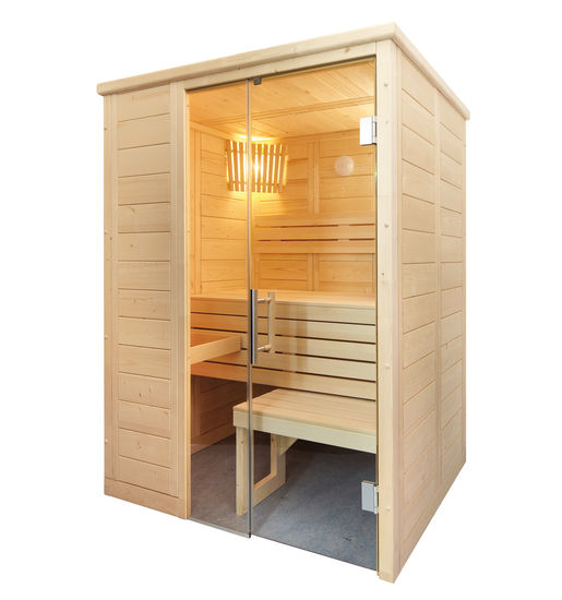 Massivholzsaunen im Angebot von MAG Wellnesskonzepte – Modell Alaska Mini – Saunaausstellung bei Augsburg