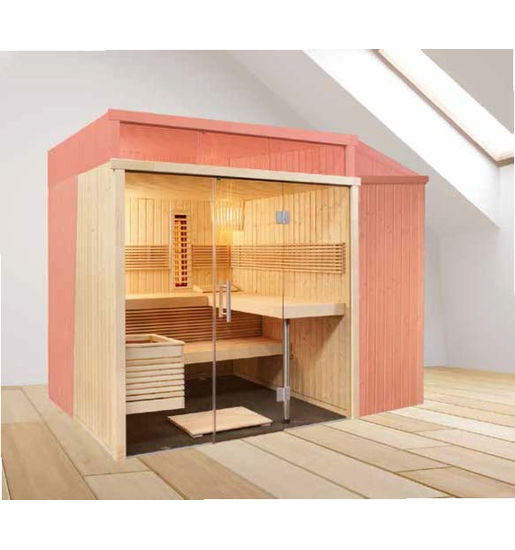 Elementsaunen von MAG Wellnesskonzepte – Modell Carat – Saunaausstellung an der B2 bei Augsburg