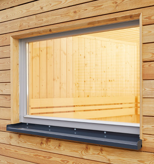 Gartensauna Luna 1 Fenster Details – MAG Wellnesskonzepte Gartensaunen in Berlin und Brandenburg