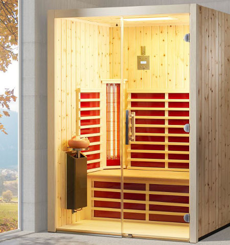Infrarotkabinen im Angebot von MAG Wellnesskonzepte – Modell TrioSol Glas
